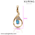 32917 Xuping top grade 18k ouro perfeito preenchido pingente em forma oval jóias artificiais